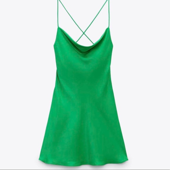 Zara Dresses Zara Light Green Slip Dress Poshmark